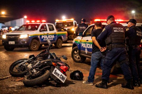 Condutor é detido após fuga e direção perigosa durante fiscalização da PM em Cacoal