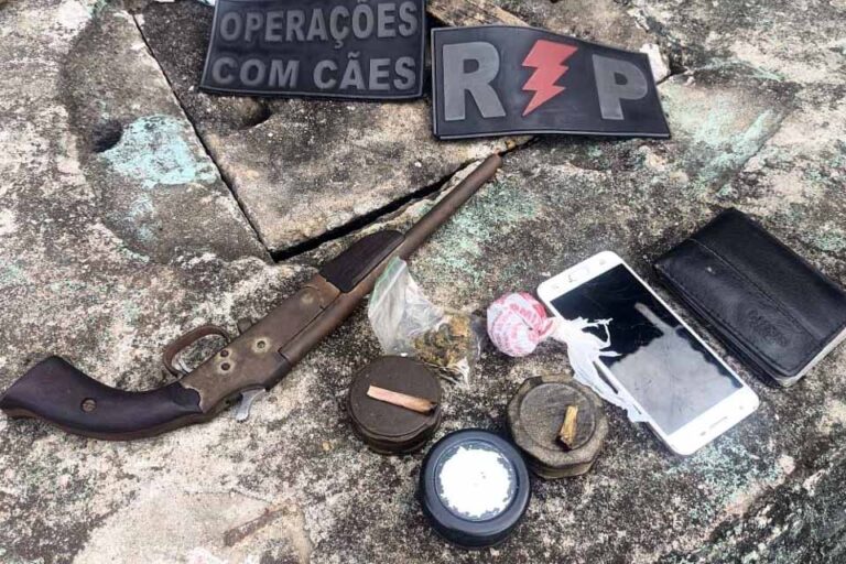 Polícia Militar apreende drogas e arma durante operação no bairro Val Paraíso, em Ji-Paraná