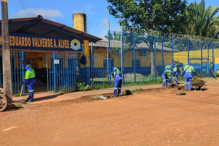 Gedeão Negreiros solicita e limpeza no entorno de escolas do Parque Amazônia é realizada em Porto Velho