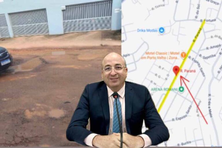 Pedido de Providência de Gedeão Negreiros requer recuperação asfáltica urgente na Rua Paraná, em Porto Velho