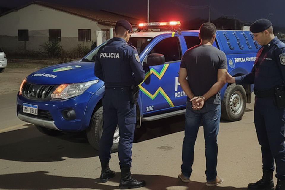 <div style="
                font-size: 18px;
                font-weight: bold;
                color: #0073aa;
                margin-bottom: 5px;
                text-transform: uppercase;
            ">MANDADO DE PRISÃO</div>Homem é preso por descumprimento de medida protetiva durante patrulhamento da PM em Guajará-Mirim