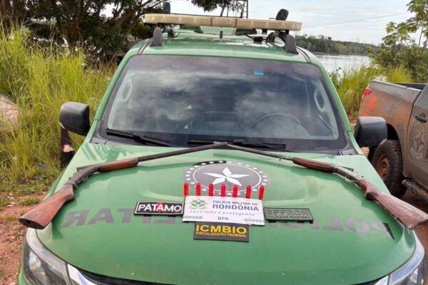 Operação integrada no Parque Nacional Mapinguari resulta na apreensão de armas na Reserva São Lourenço