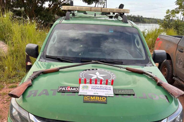 Operação integrada no Parque Nacional Mapinguari resulta na apreensão de armas na Reserva São Lourenço