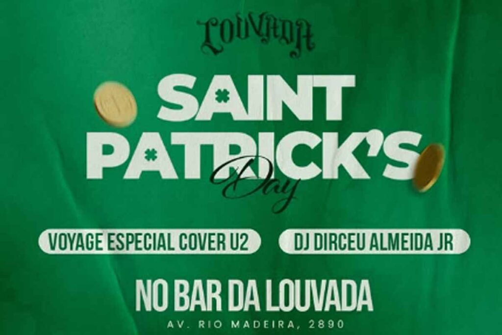 Festa de Saint Patrick’s no Bar da Louvada terá especial U2 e programação temáti