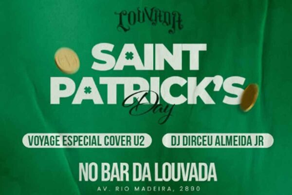Festa de Saint Patrick’s no Bar da Louvada terá especial U2 e programação temática em Porto Velho