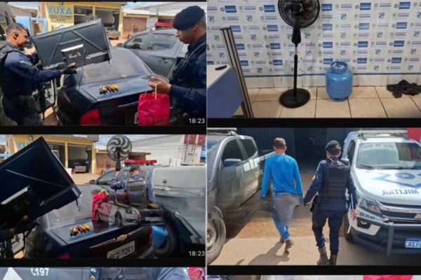 Suspeitos são presos após furto no Jardim Tropical e Polícia Militar recupera todos os objetos