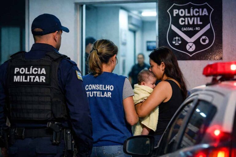 Polícia Militar e Conselho Tutelar atuam em ocorrência envolvendo bebê retirado do lar em Cacoal