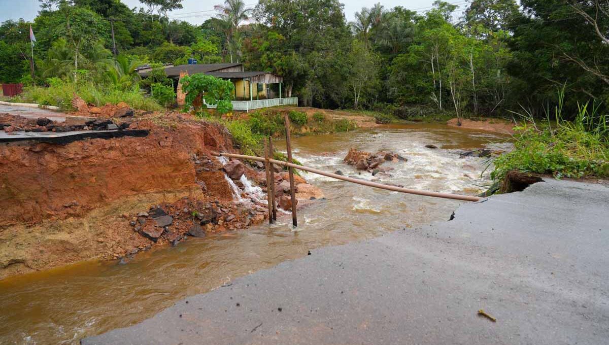 Prefeitura de Porto Velho inicia construção de ponte sobre igarapé Bate-Estaca na Estrada de Santo Antônio
