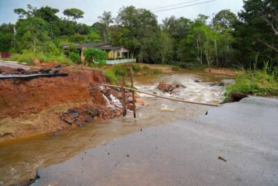 Prefeitura de Porto Velho inicia construção de ponte sobre igarapé Bate-Estaca na Estrada de Santo Antônio