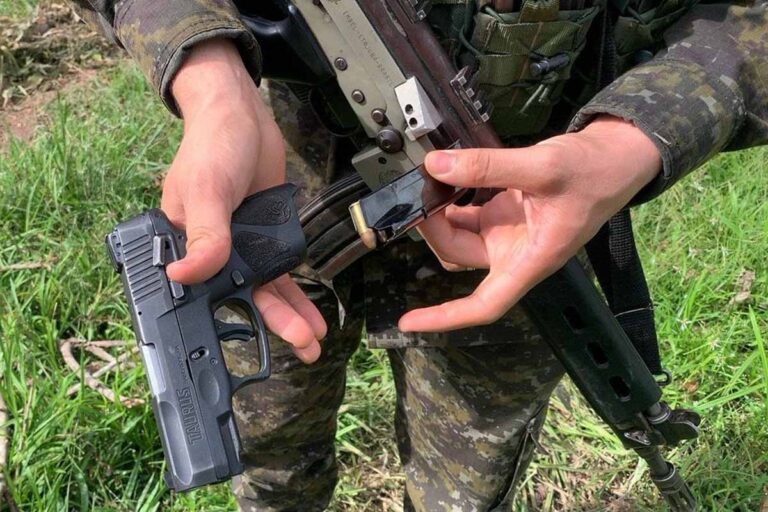 Polícia Militar Ambiental apreende pistola 9mm durante fiscalização em área rural de Santa Luzia d’Oeste