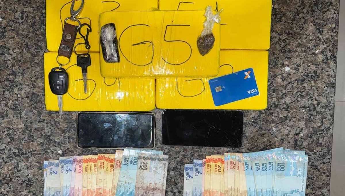 Cerca de 5 kg de drogas são apreendidos em operação integrada das forças de segurança em Cacoal