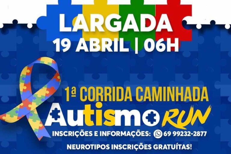 Corrida Autismo Run em Cacoal busca ampliar conscientização sobre TEA com apoio de Cirone Deiró