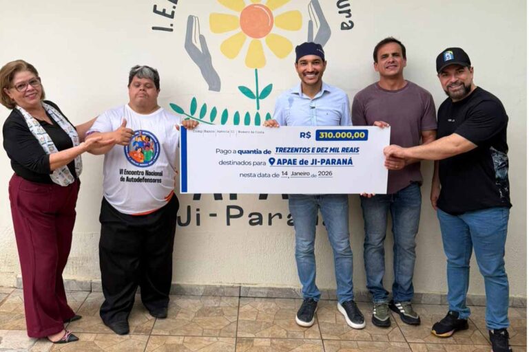 Dr. Fernando Máximo destina R$ 310 mil para fortalecer atendimento da APAE em Ji-Paraná