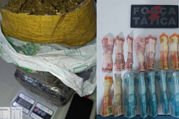 Força Tática do 7º BPM apreende mais de 3 kg de drogas e prende suspeito por tráfico em Ariquemes