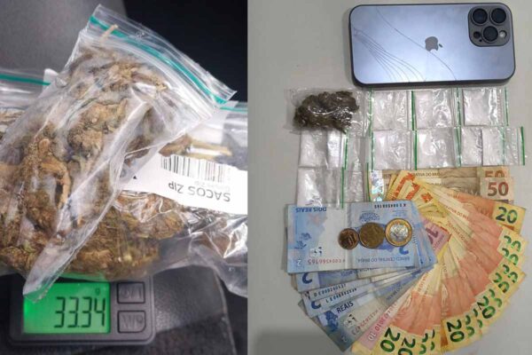 Suspeito é preso por tráfico de drogas após ações da Polícia Militar em Ouro Preto do Oeste