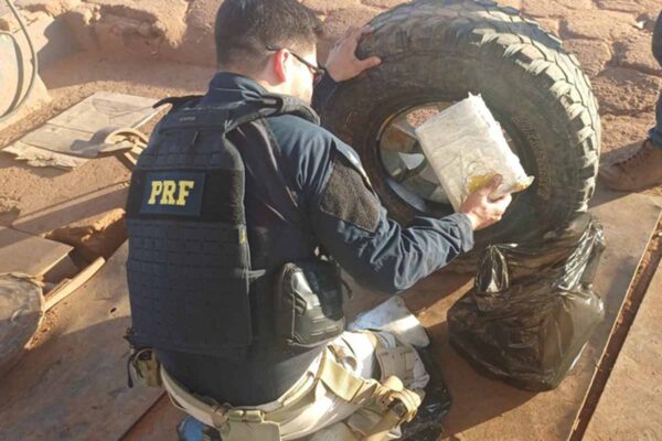PRF prende motorista e apreende mais de 60 kg de maconha na BR-364 em Pimenta Bueno