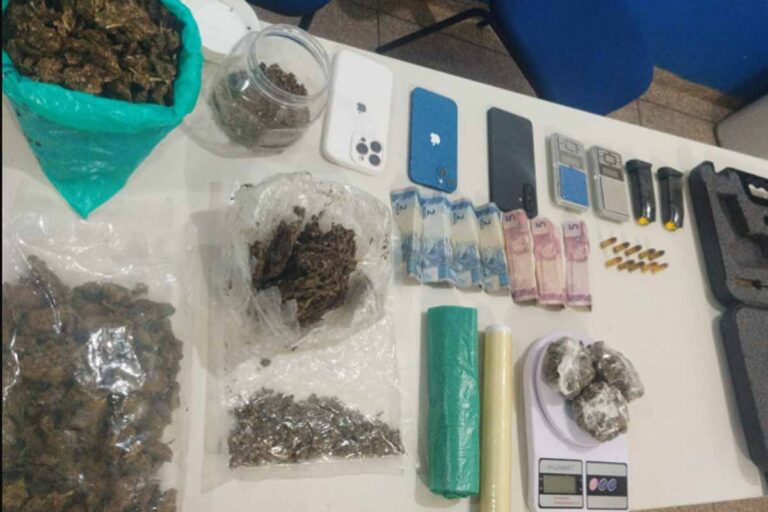 Polícia Militar apreende quase 1 kg de maconha e desmonta esquema de tráfico em Vilhena