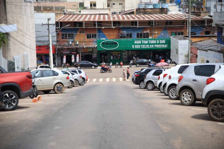 Centro de Porto Velho deve ganhar mais de 90 novas vagas de estacionamento com ampliação em 45 graus