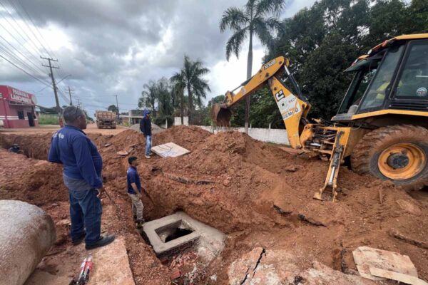 Obra de drenagem na Calama avança e promete reduzir alagamentos em área crítica de Porto Velho