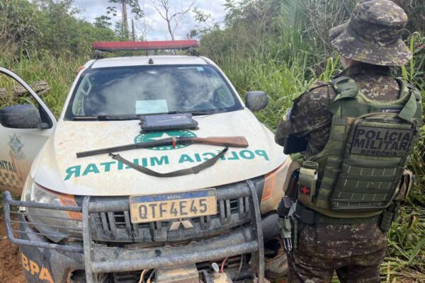 Operação na Resex Angelim apreende arma e motocicleta durante fiscalização em Machadinho d’Oeste