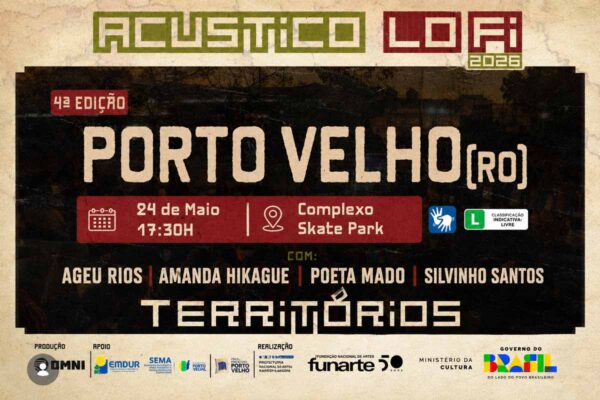 Acústico Lo-Fi 2026 realiza quarta edição no Complexo Skate Park em Porto Velho