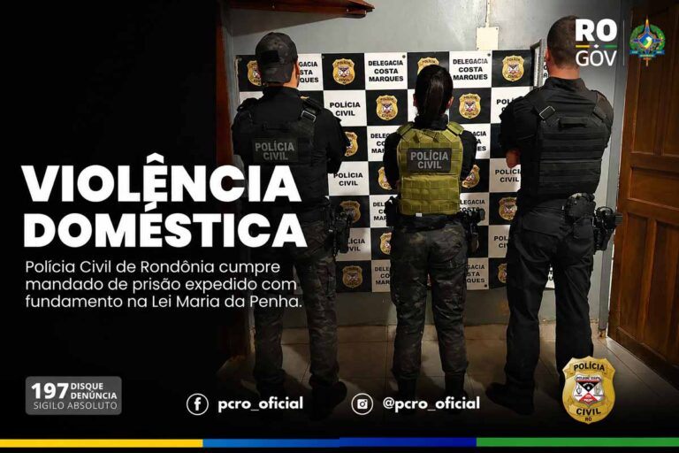 Polícia Civil prende homem investigado por violência doméstica em Costa Marques