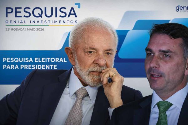 Pesquisa Genial/Quaest mostra Lula à frente de Flávio Bolsonaro no 1º turno e empate técnico em cenário de 2º turno