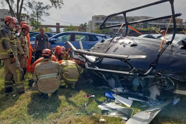 Anac apura suspeita de transporte aéreo clandestino em helicóptero envolvido em colisão fatal no Rio