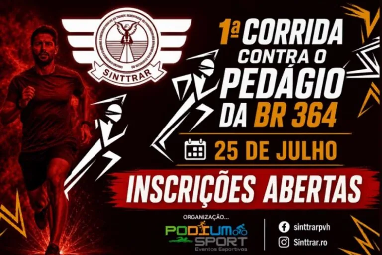 Corrida Contra o Pedágio da BR-364 abre inscrições para prova de 5 km e 10 km em