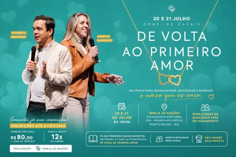 Conferência de Casais 2026 será realizada em julho em Porto Velho com foco no fo