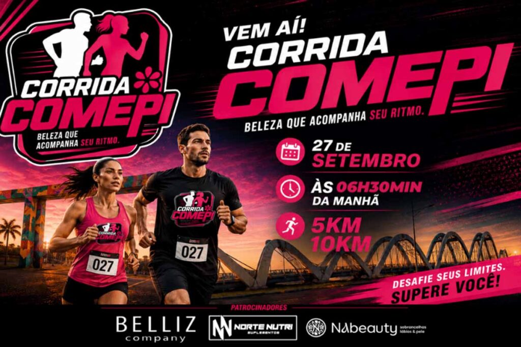 Corrida COMEPI 2026 abre inscrições para provas de 5 km e 10 km em Porto Velho