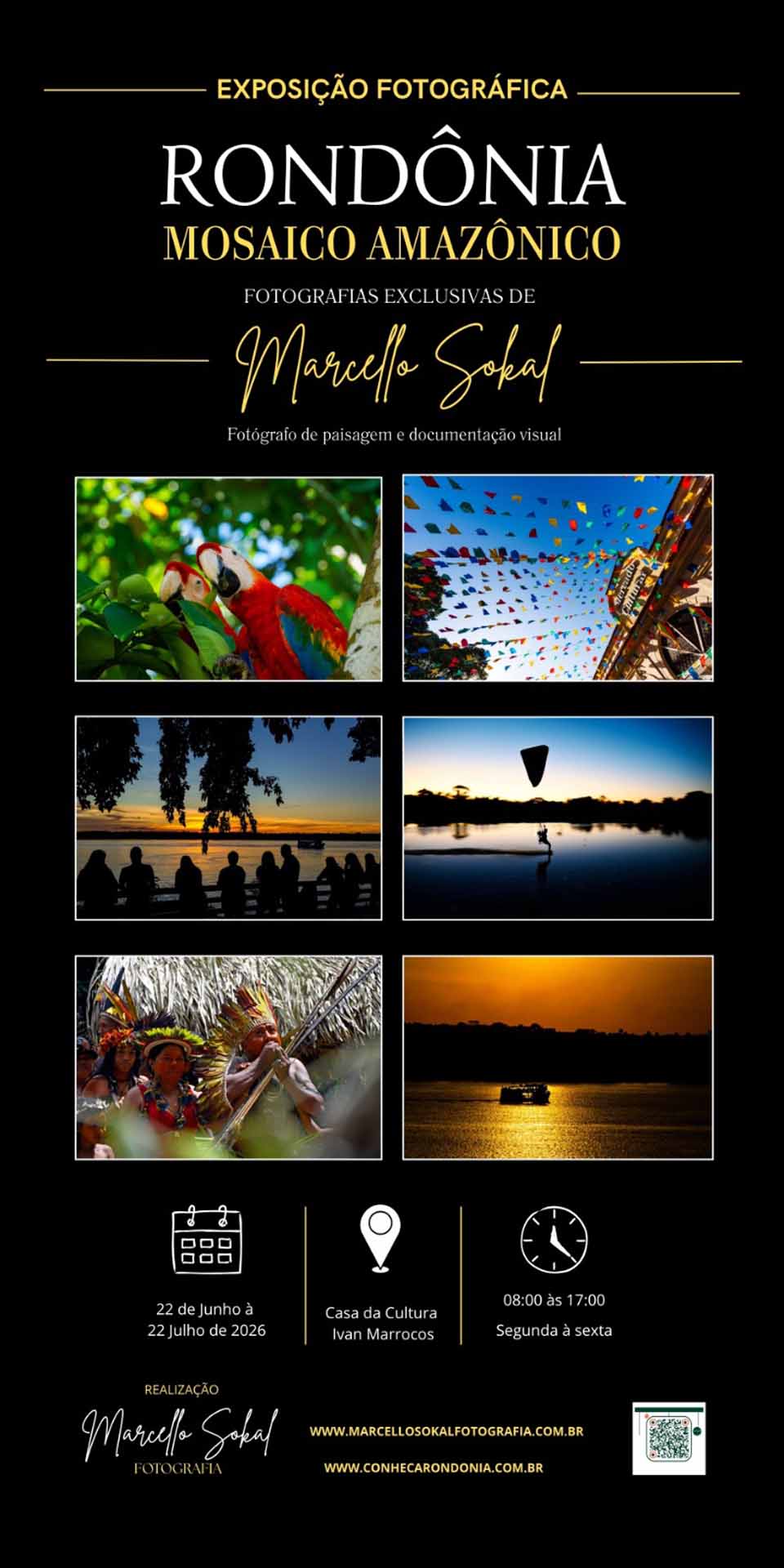 Material de divulgação apresenta a programação da exposição “Rondônia: Mosaico Amazônico”