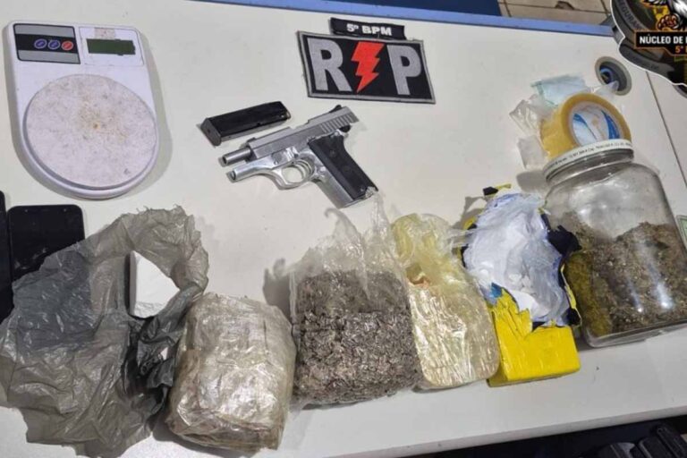 Operação da PM apreende drogas, pistola e leva mulher à Central de Flagrantes na Zona Leste de Porto Velho