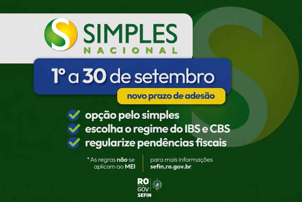 Empresas de Rondônia devem antecipar adesão ao Simples Nacional para 2027; prazo muda para setembro