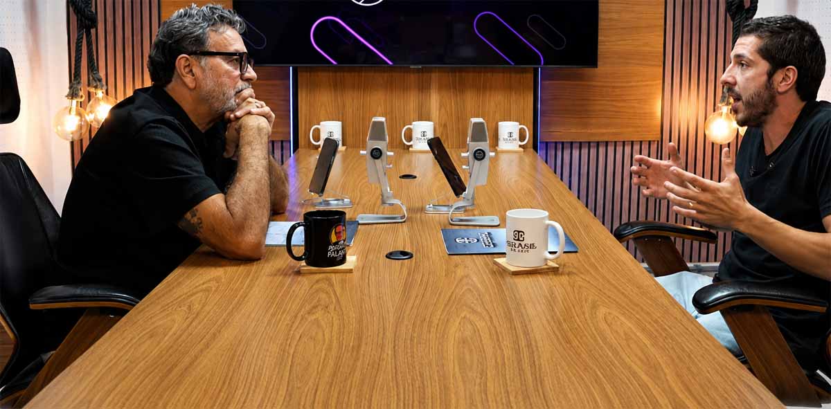 Pedro Abib durante entrevista ao podcast Resenha Política