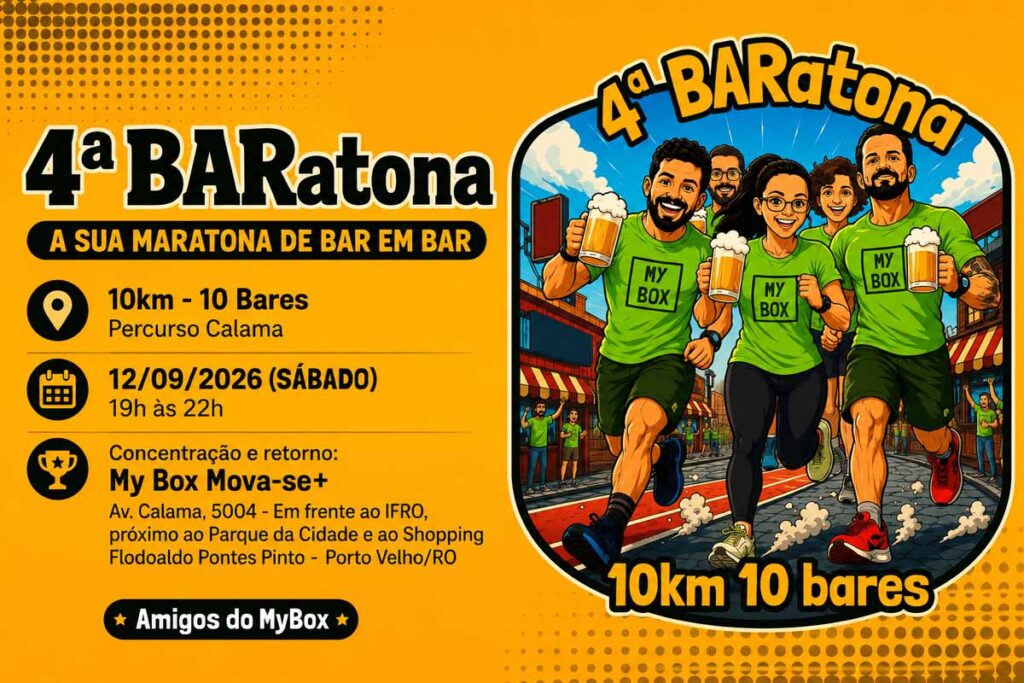 BARatona PVH 2026 abre inscrições para corrida que percorre 10 bares em Porto Velho