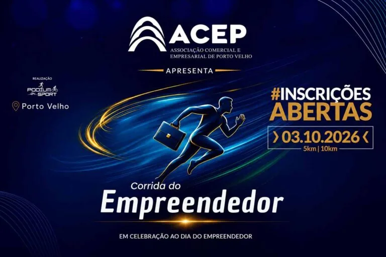 Corrida do Empreendedor terá provas de 5 km e 10 km em Porto Velho
