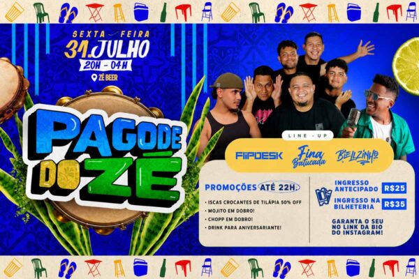 Pagode do Zé reúne Fina Batucada, Bielzinho e FlipDesk em Porto Velho