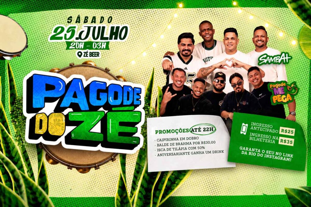 Pagode do Zé reúne samba, promoções e novo cardápio neste sábado em Porto Velho