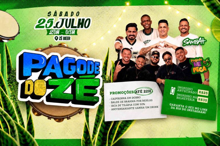 Pagode do Zé reúne samba, promoções e novo cardápio neste sábado em Porto Velho
