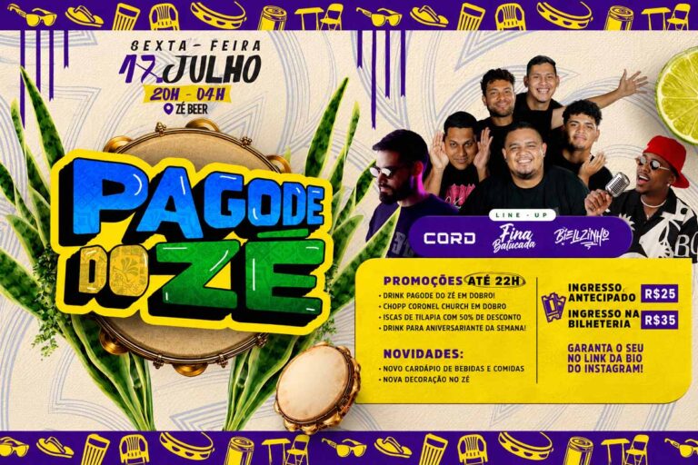 Pagode do Zé reúne música ao vivo, promoções e novo cardápio nesta sexta em Porto Velho