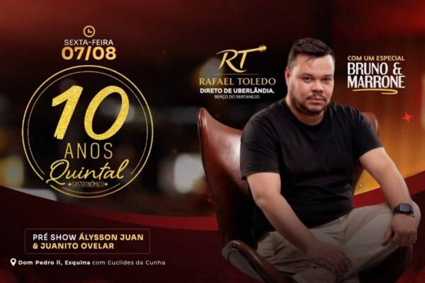 Rafael Toledo apresenta especial Bruno & Marrone nos 10 anos do Quintal Gastronômico