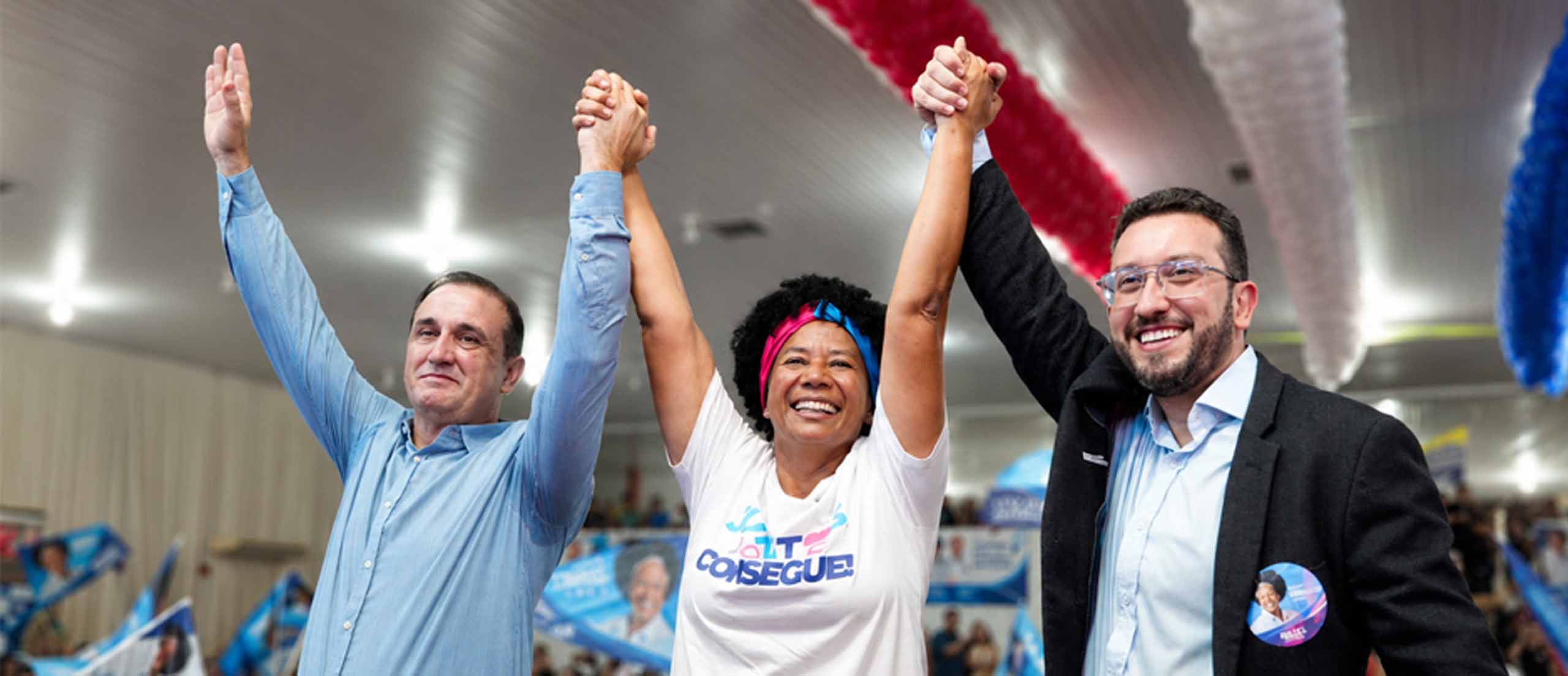 Deputada federal Silvia Cristina durante o lançamento de sua pré-candidatura ao Senado, no Clube Vera Cruz, em Ji-Paraná