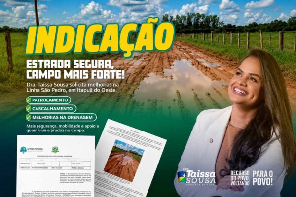 Recuperação da Linha São Pedro é solicitada ao Governo de Rondônia