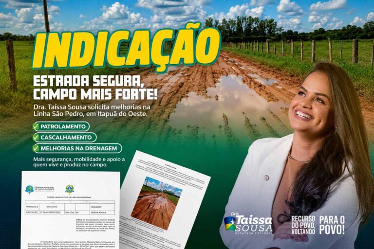 Recuperação da Linha São Pedro é solicitada ao Governo de Rondônia