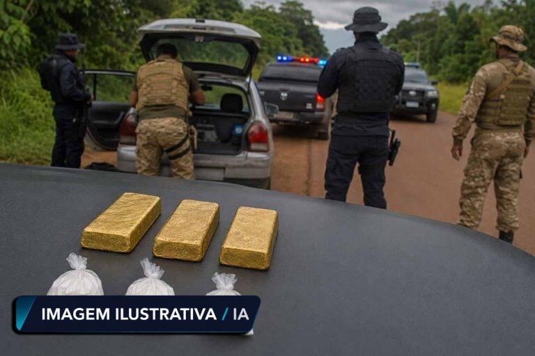 PF, PRF e BPFron apreendem mais de 1,2 kg de ouro em Guajará-Mirim