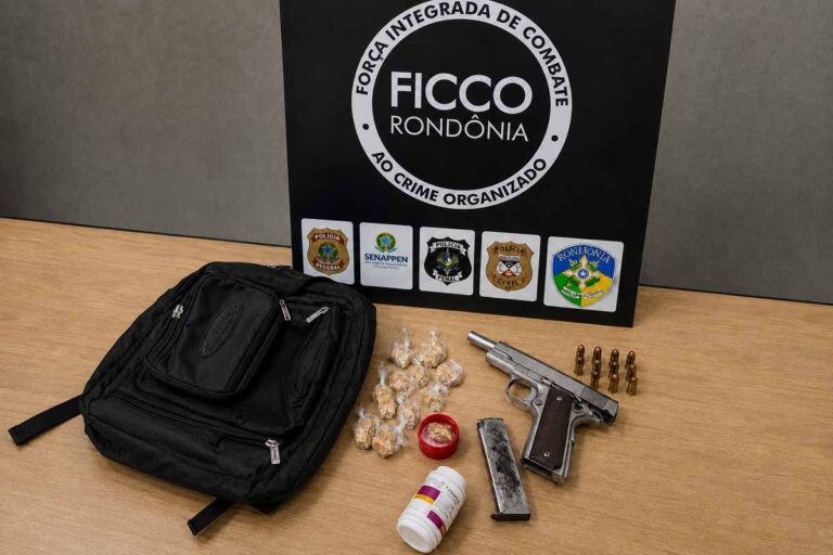 FICCO/RO apreende arma, drogas e celulares durante ação no centro de Porto Velho