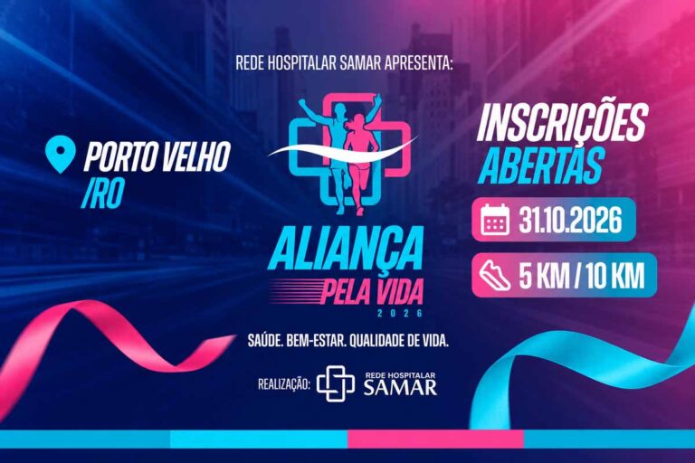 1ª Corrida Aliança pela Vida terá provas de 5 km e 10 km em Porto Velho