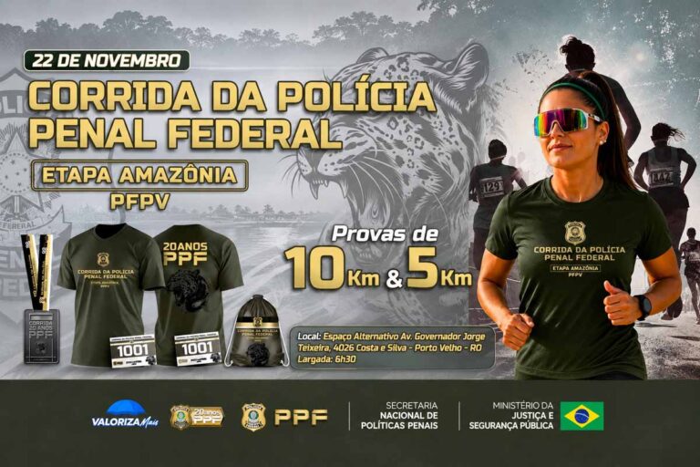 Corrida da Polícia Penal Federal será realizada em novembro no Espaço Alternativo de Porto Velho