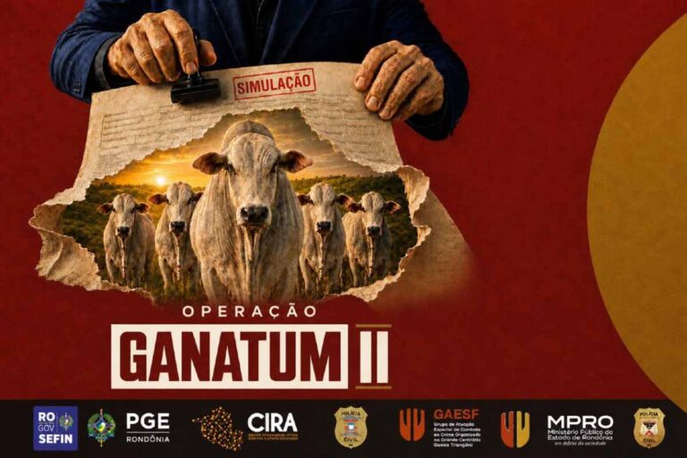 Operação Ganatum II mira esquema de sonegação de ICMS na venda de gado entre Rondônia e Mato Grosso